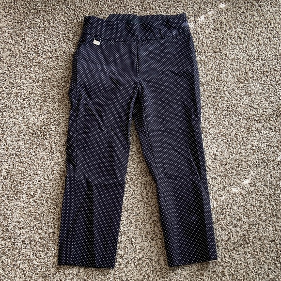Premise Pants - Girls Navy Polka Dot Stretch Pants